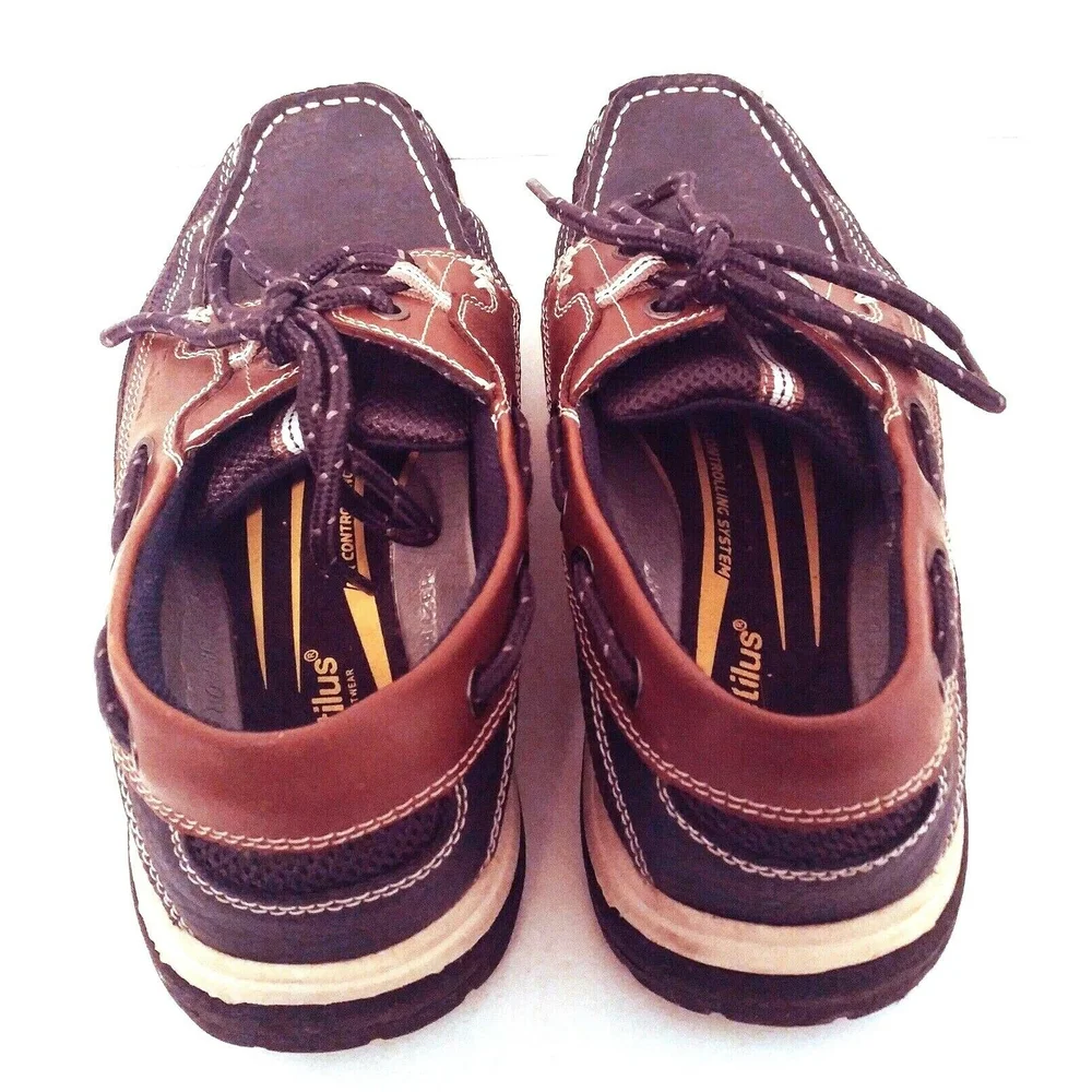 Thom McAn Mens Leather Boat Shoes